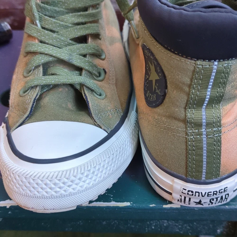 CTAS Counter Climate High Tops. 7.5M 9.5W. Green & Tan. Work boot style. - Picture 3 of 4